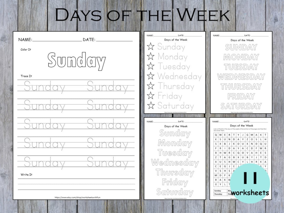 Days Of The Week Worksheet Printable Kindergarten Curriculum Tracing days-of-the-week-worksheet-printable-kindergarten-curriculum-tracing