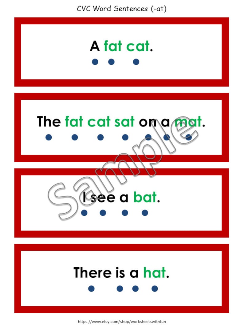 CVC Words Reading Booklets: Kindergarten Phonics (digital Download) - Etsy