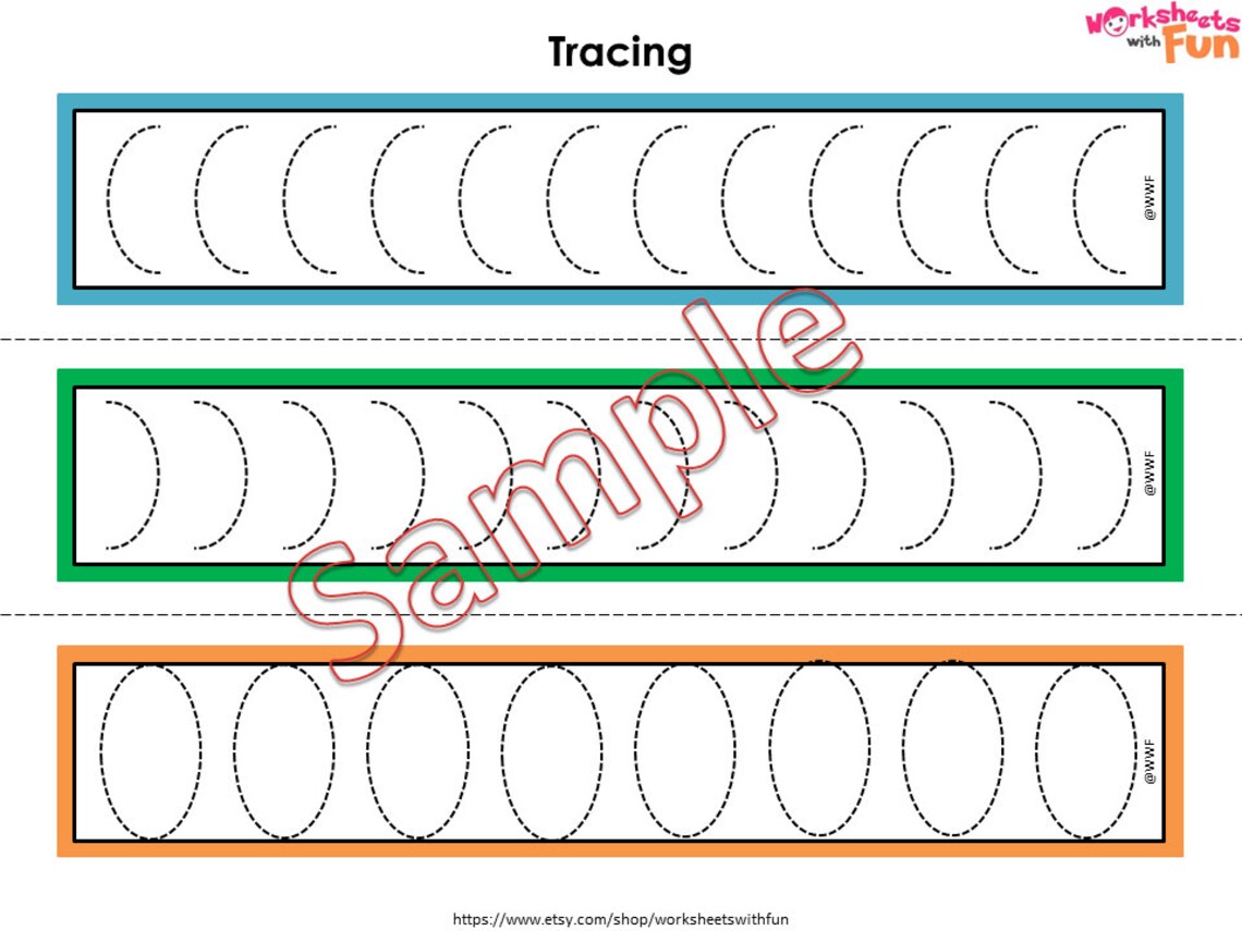 Tracing Cards Printable for Toddlers Lines and Curves Tracing - Etsy