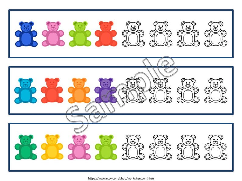 Bear Pattern Worksheet: Preschool Color Recognition Activity (PDF ...