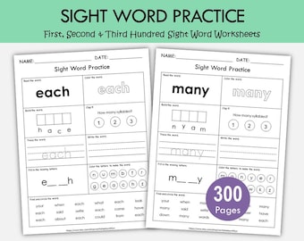 Fry Sight Words Worksheets: Kindergarten & Grade 1 Literacy (PDF Pattern)