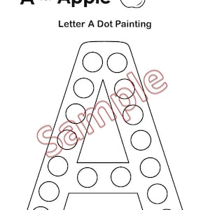 Do-A-Dot Alphabet Printable Worksheets, 26 Dab It Activity Sheets For Kids, Toddler Uppercase Dot Marker, Preschool Curriculum, Busy Book