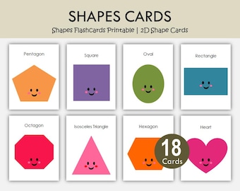 2D Shapes Flash Cards | 2-D Shapes Flashcards | Kindergarten Math ...