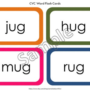 CVC Words, CVC Mat, CVC Flashcards, Word Builder, Kindergarten Phonics ...