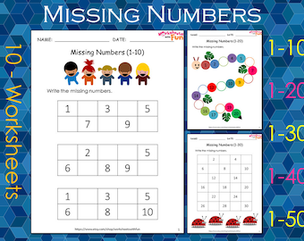 missing numbers 1 20 learning game educational etsy new zealand