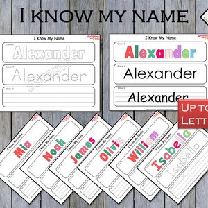 Dry Erase Name Mats, Name Tracing Worksheet Printable, Custom Name Spelling Activity, Preschool Name Busy Book Page, Toddlers, Montessori