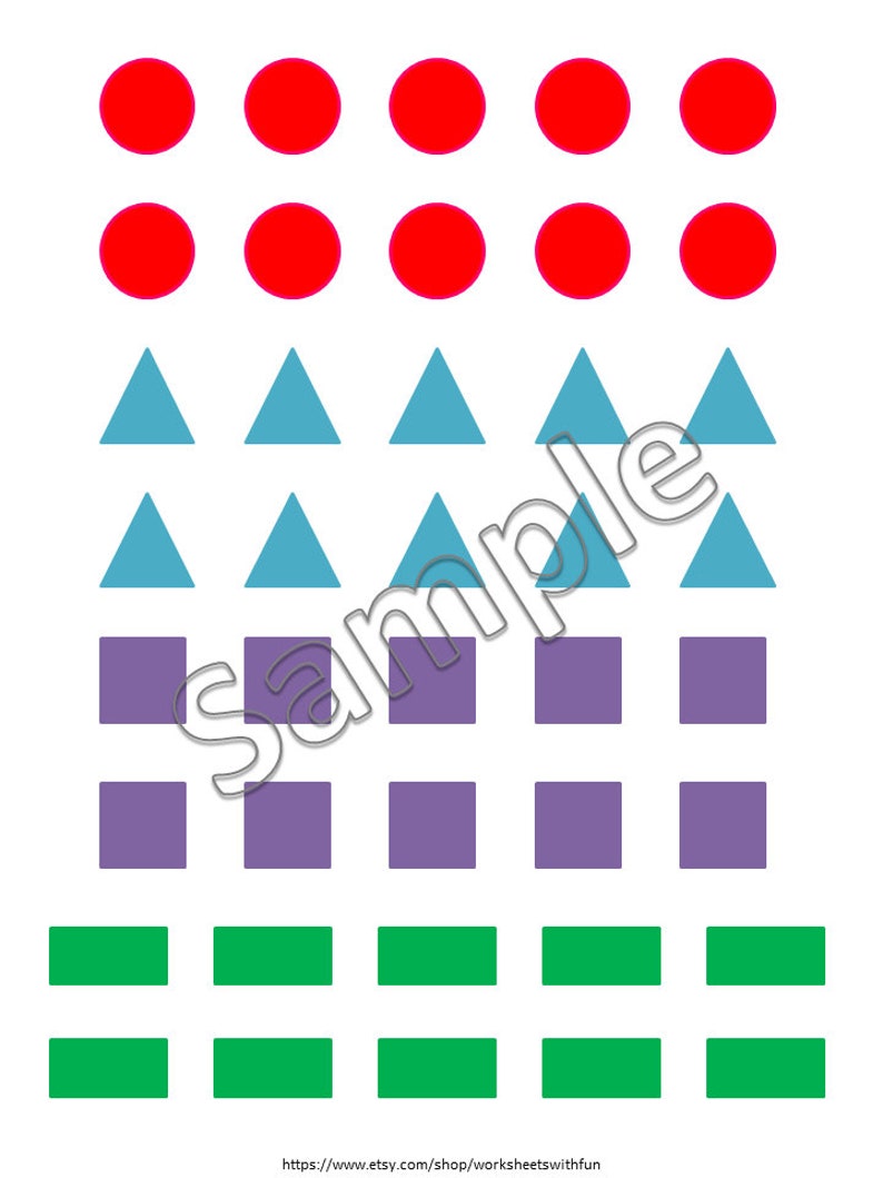 Shape Pizza Activity Printable for Preschool, Shape Matching Game, Fine Motor Math Center, Kindergarten Hands On Learning, Pizza Busy Binder image 4