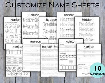 Custom Name Tracing Sheet Handwriting Practice Personalized Name Trace Handwriting Worksheet Printable Handwriting Page Kids Name Writing