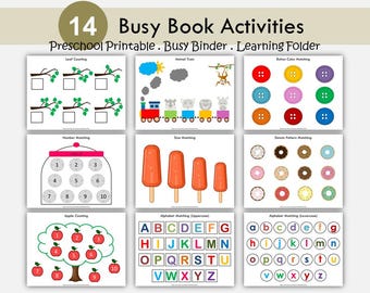 Toddler Learning Binder: 14 Preschool Activities (PDF Download)