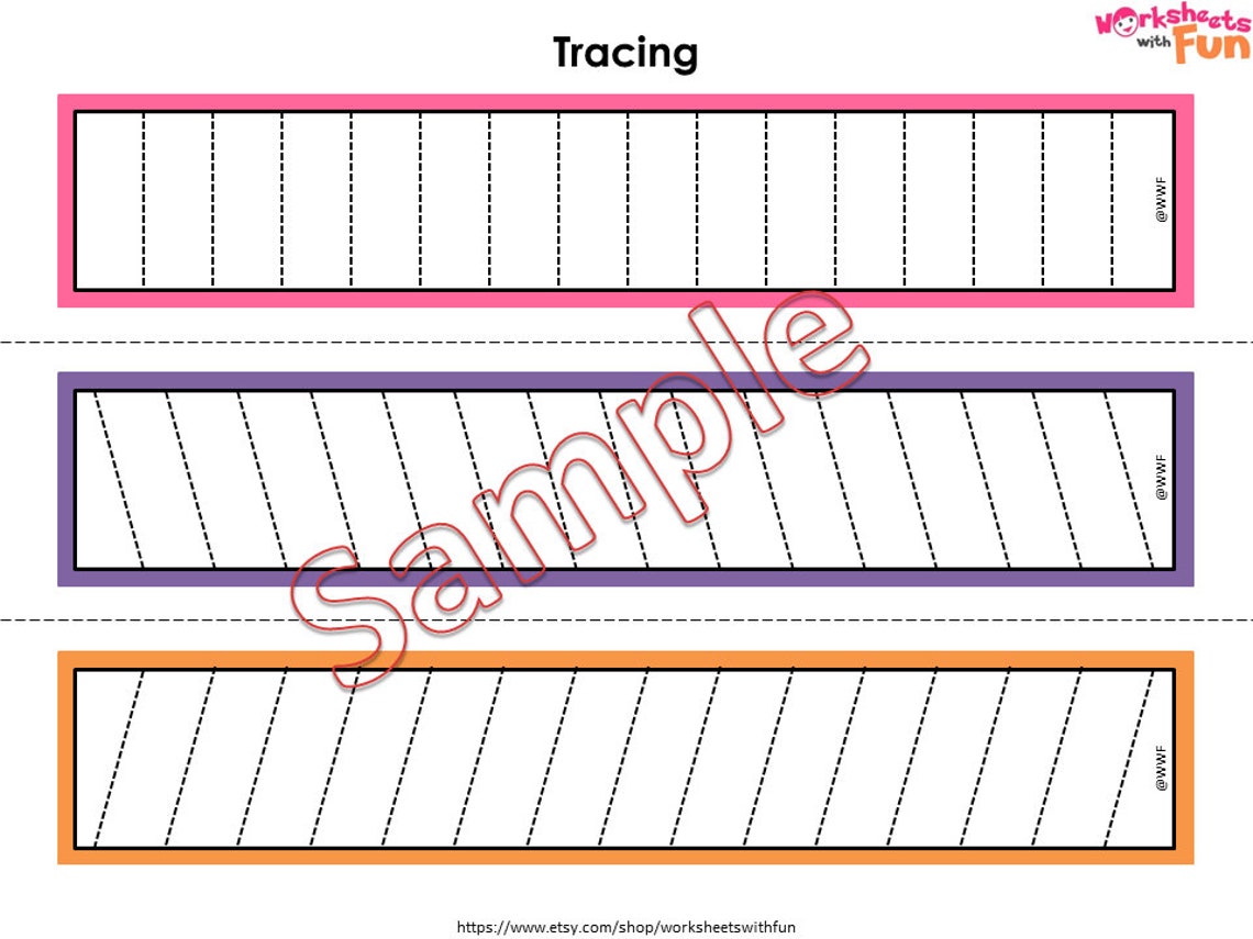 Tracing Cards Printable for Toddlers Lines and Curves Tracing - Etsy