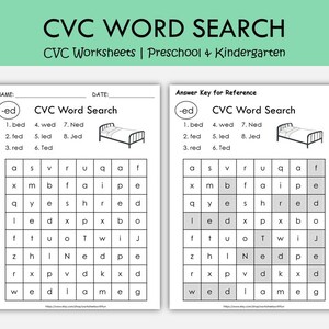 CVC Wortsuchlauf Arbeitsblätter | Phonics Printables für Vorschule & Kindergarten | Kurze Vokal-Leseübung Bild 3