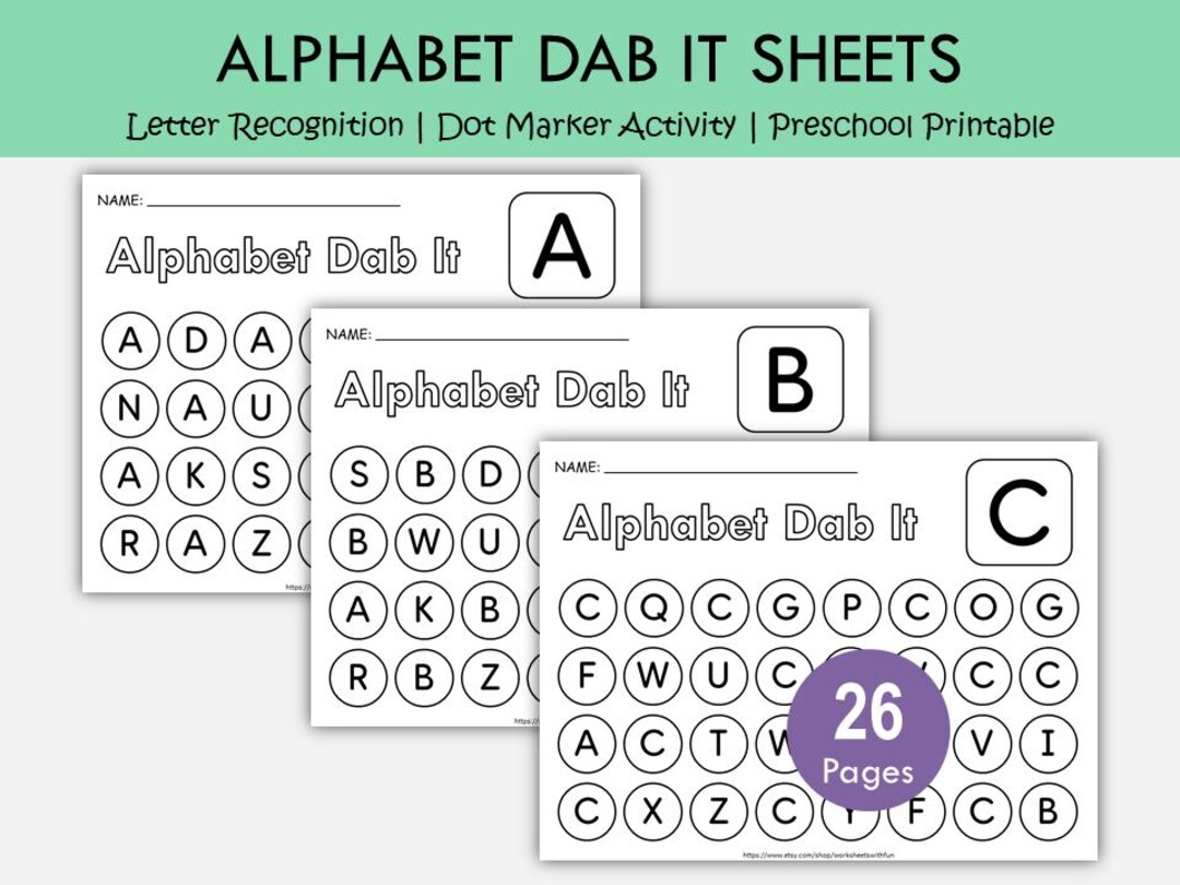Hojas de trabajo imprimibles de letras del alfabeto / Preescolar y ...