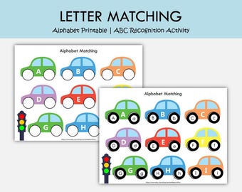 Alphabet Matching Activity PDF, Preschool Uppercase Lowercase Letter Match Game, Alphabet Centers Kindergarten, Letter Recognition Activity