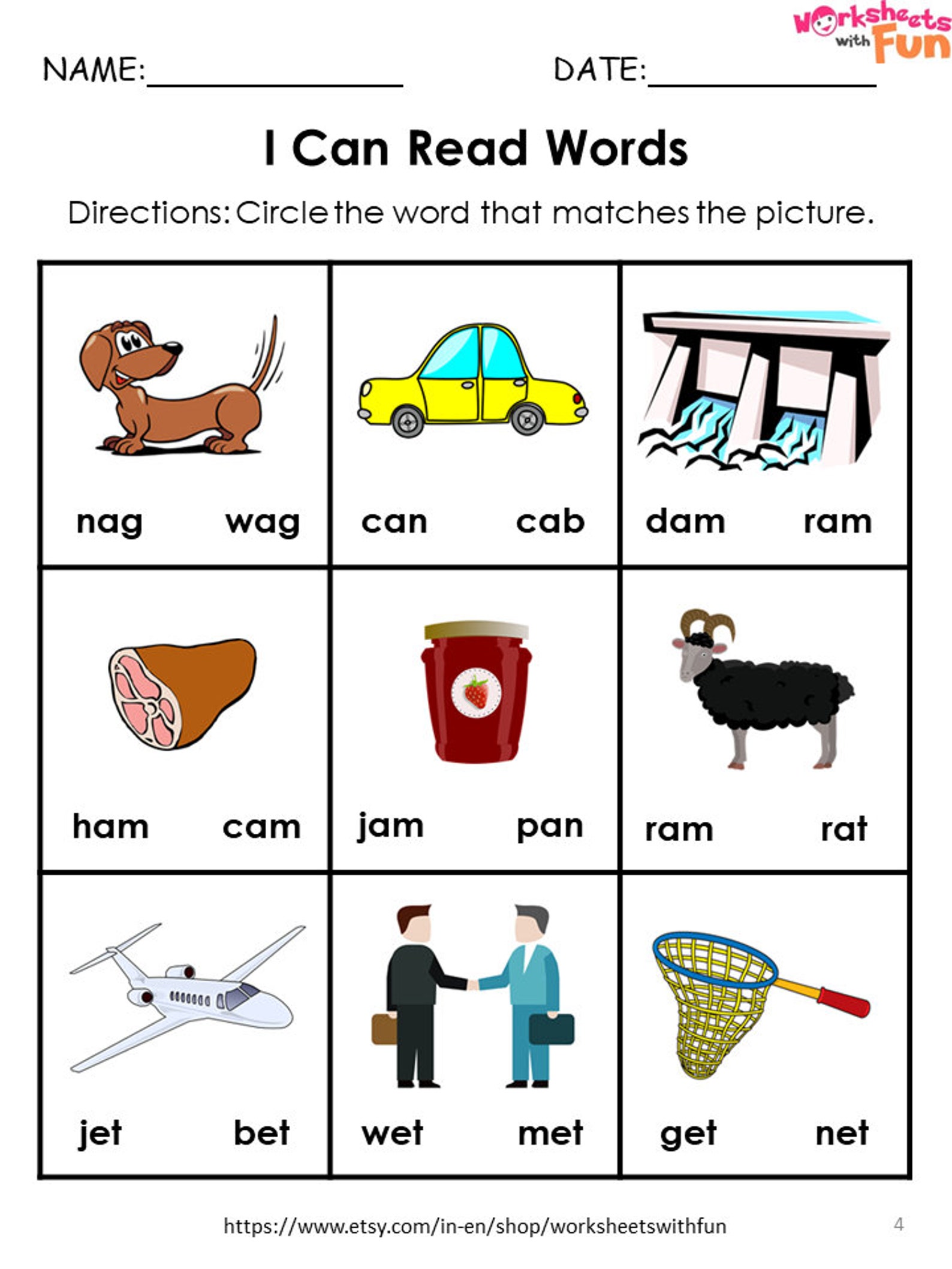 14 Phonics Worksheets Printable For Kindergarten Reading