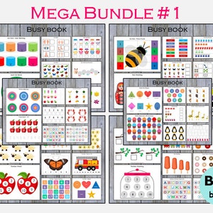 Busy Books and Binders for Kids, Busy Book Pages for Toddler, Busy Book Bundle, Preschool Activities, Homeschool, Montessori Resources