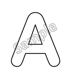May include: A black and white printable coloring page featuring the letter A.  Color the Letter.