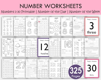 Numbers 1–30 Worksheets | Preschool & Kindergarten Math Printable