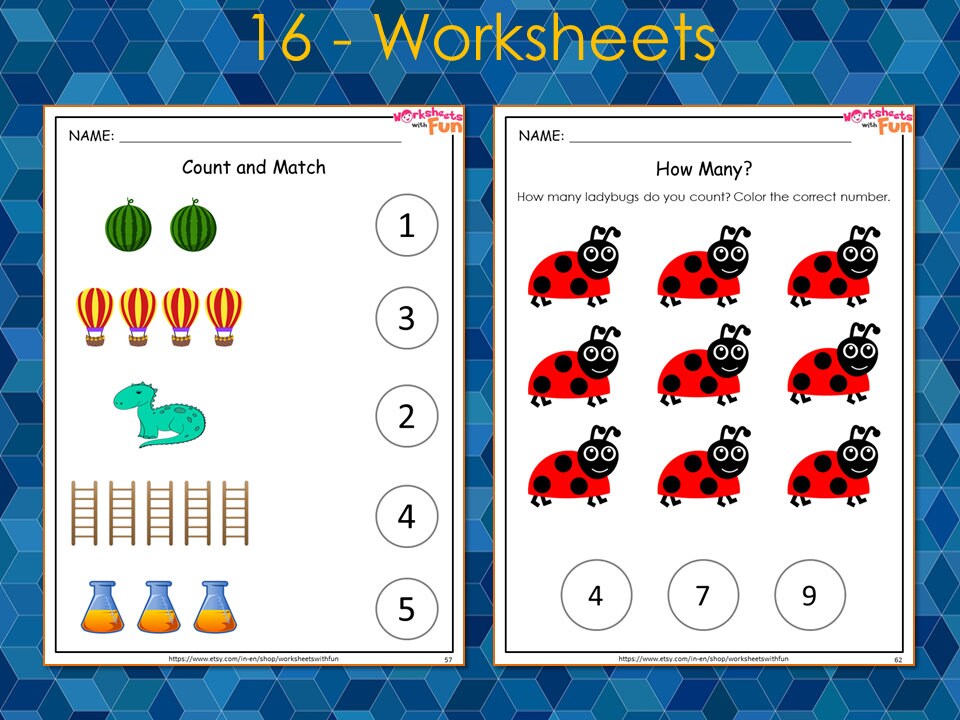 Kindergarten Worksheets 100 Worksheets Mega Bundle Preschool | Etsy