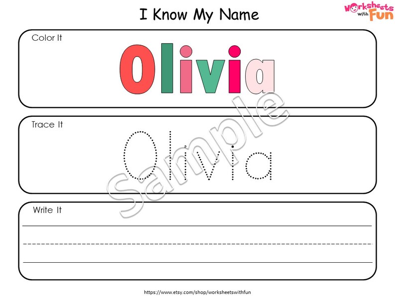 Dry Erase Name Mats Name Tracing Worksheet Printable Custom Etsy