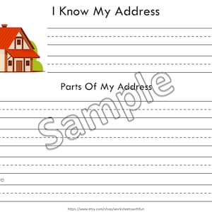 Life Skills Practice Sheets Printable, Toddler Busy Binder, Kids Name ...