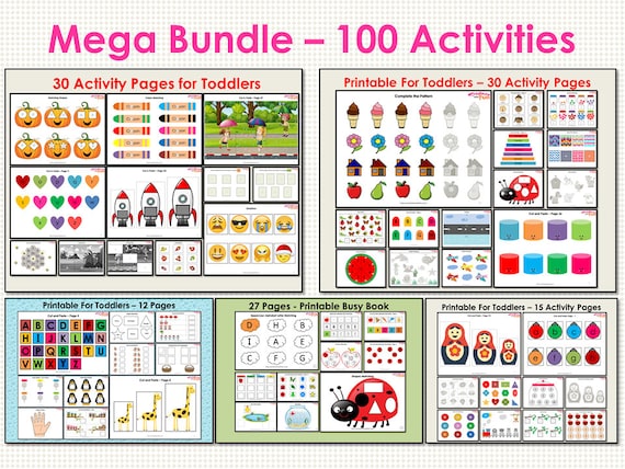 Busy Book Mega Bundle for Toddler Preschool Mega Busy Book