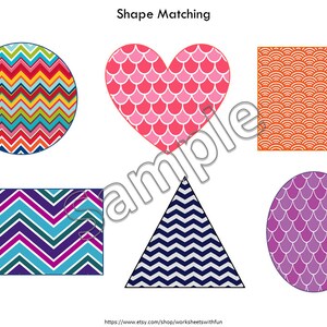 Shapes Matching, Shape Match Printable, Learning Shapes, Pre-k Shapes ...