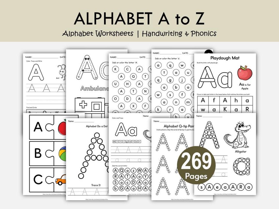 Letter of the Week Printable Worksheets, Alphabet Tracing, Alphabet ...
