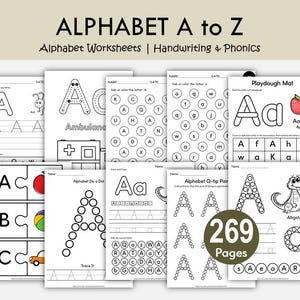 Hojas de trabajo imprimibles de la letra de la semana, trazado del alfabeto, colorear el alfabeto, currículo preescolar, cuaderno de trabajo para niños pequeños, carpeta de aprendizaje del abecedario.