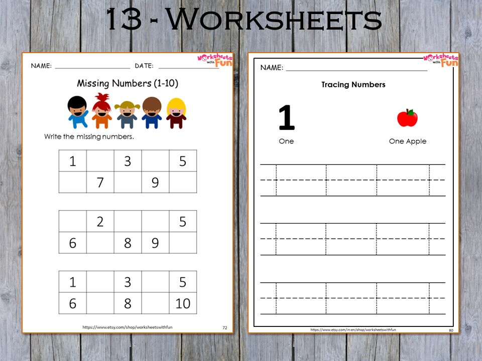 Preschool Curriculum Printable Worksheets Bundle Learning - Etsy