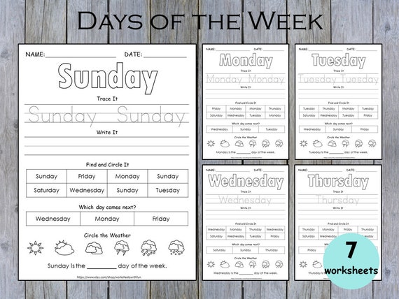 days-of-the-week-worksheet-printable-kindergarten-curriculum-etsy