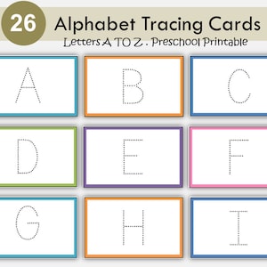 Alphabet Tracing Cards, Letter Tracing, Letter of the Week Worksheets, Preschool Flashcards Printable, ABC Cards, Preschool Curriculum