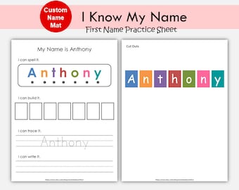 Custom Name Tracing Mat: Preschool Learning Activity (Email Delivery)