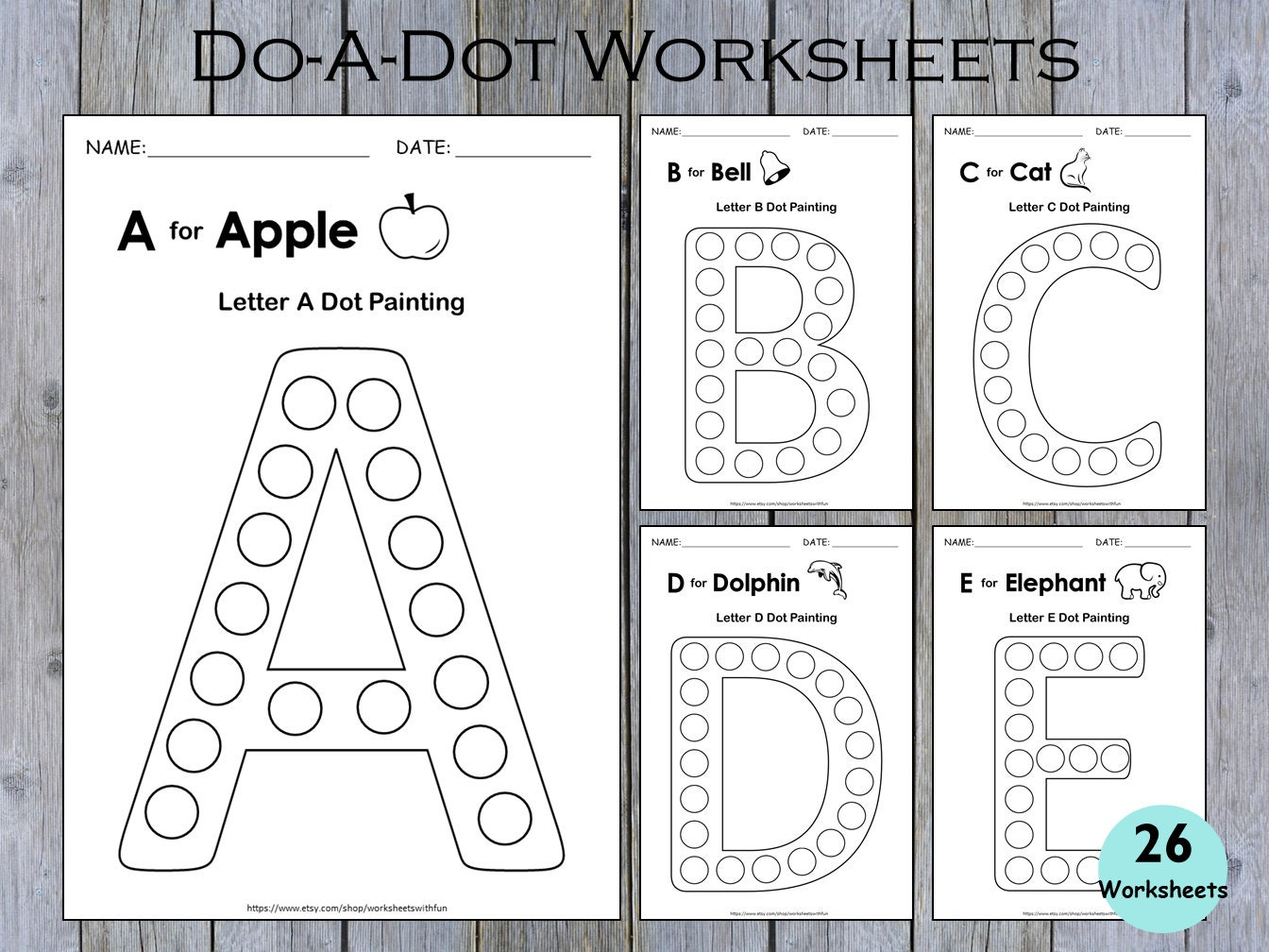 Do-a-dot Alphabet Printable Worksheets 26 Dab It Activity - Etsy