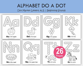 Alphabet Do A Dot, Dot Marker Letters, Toddler Fine Motor Activity, Montessori Letter Practice, Preschool Alphabet Worksheets