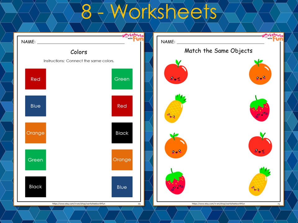 Kindergarten Worksheets 100 Worksheets Mega Bundle Preschool | Etsy