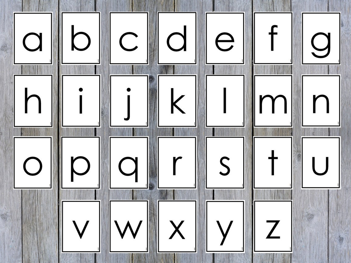 Alphabet Cards Printable for Preschool Uppercase and - Etsy
