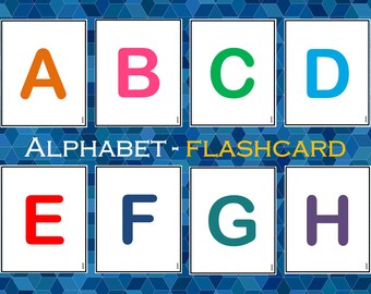 alphabet flashcards printable preschool uppercase letter etsy norway