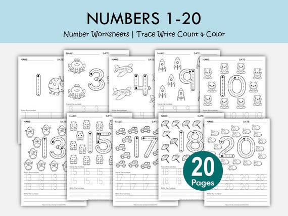 Preschool Numbers To 20