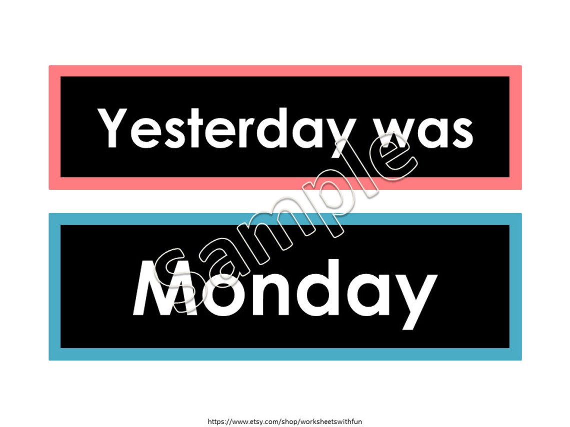 Days of the Week Labels Printable Days of the Week - Etsy