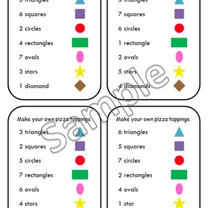 Shape Pizza Activity Printable for Preschool, Shape Matching Game, Fine Motor Math Center, Kindergarten Hands On Learning, Pizza Busy Binder image 3