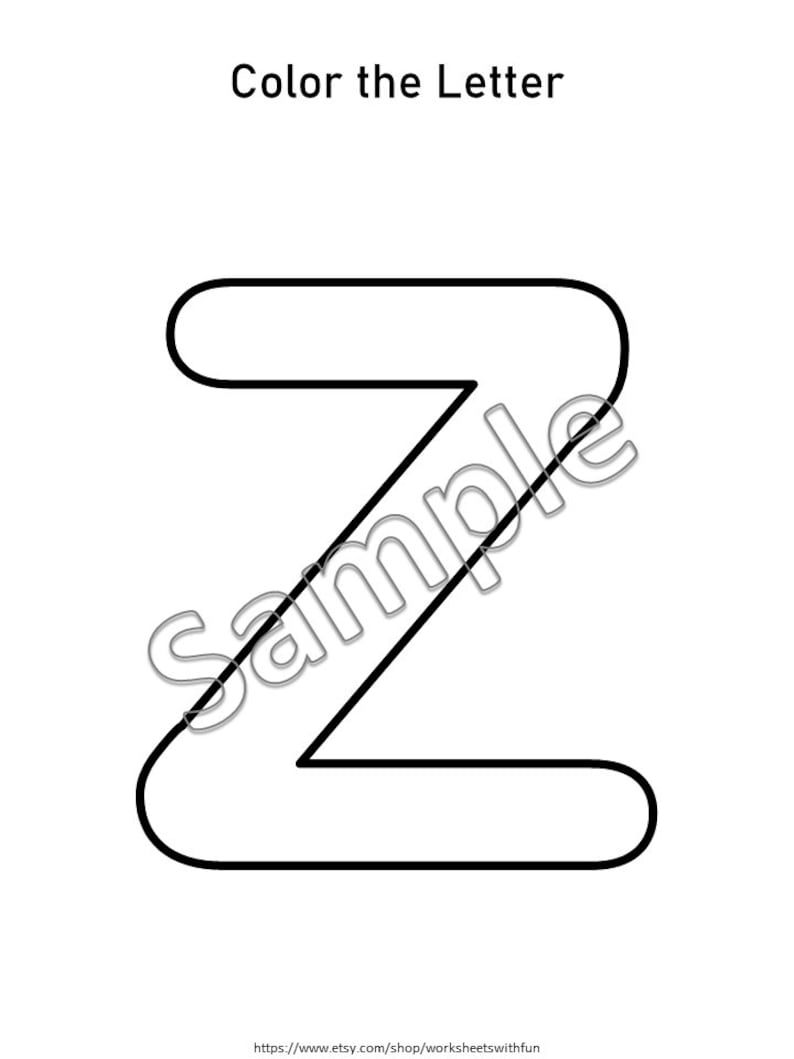 Preschool Letters of the Week, Alphabet Uppercase Coloring Worksheets Printable, Preschool Activities, Toddler Learning Workbook, Homeschool