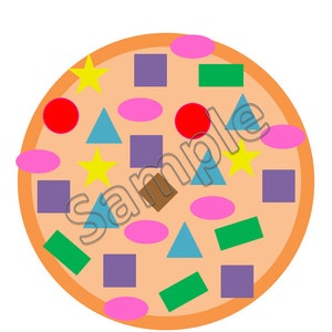 Shape Pizza Activity Printable for Preschool, Shape Matching Game, Fine Motor Math Center, Kindergarten Hands On Learning, Pizza Busy Binder image 7