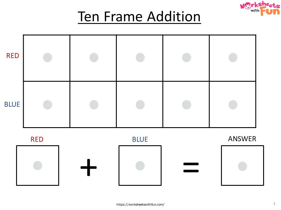 Ten Frame Addition Addition Using Ten Frame Finding Sum | Etsy
