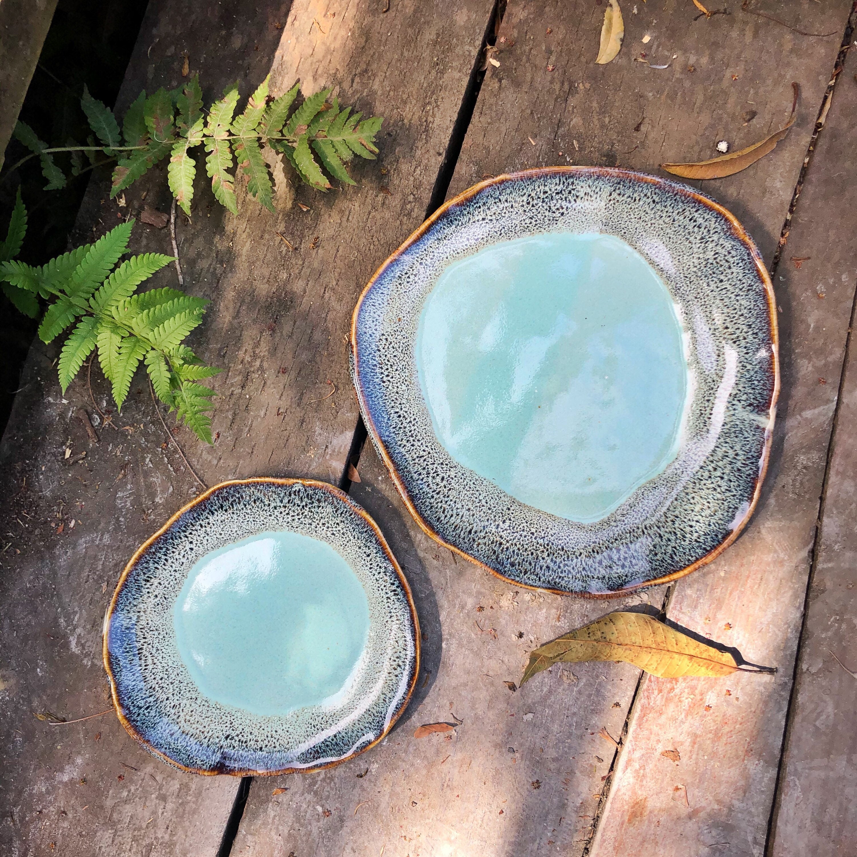 Ceramic handmade serving plate