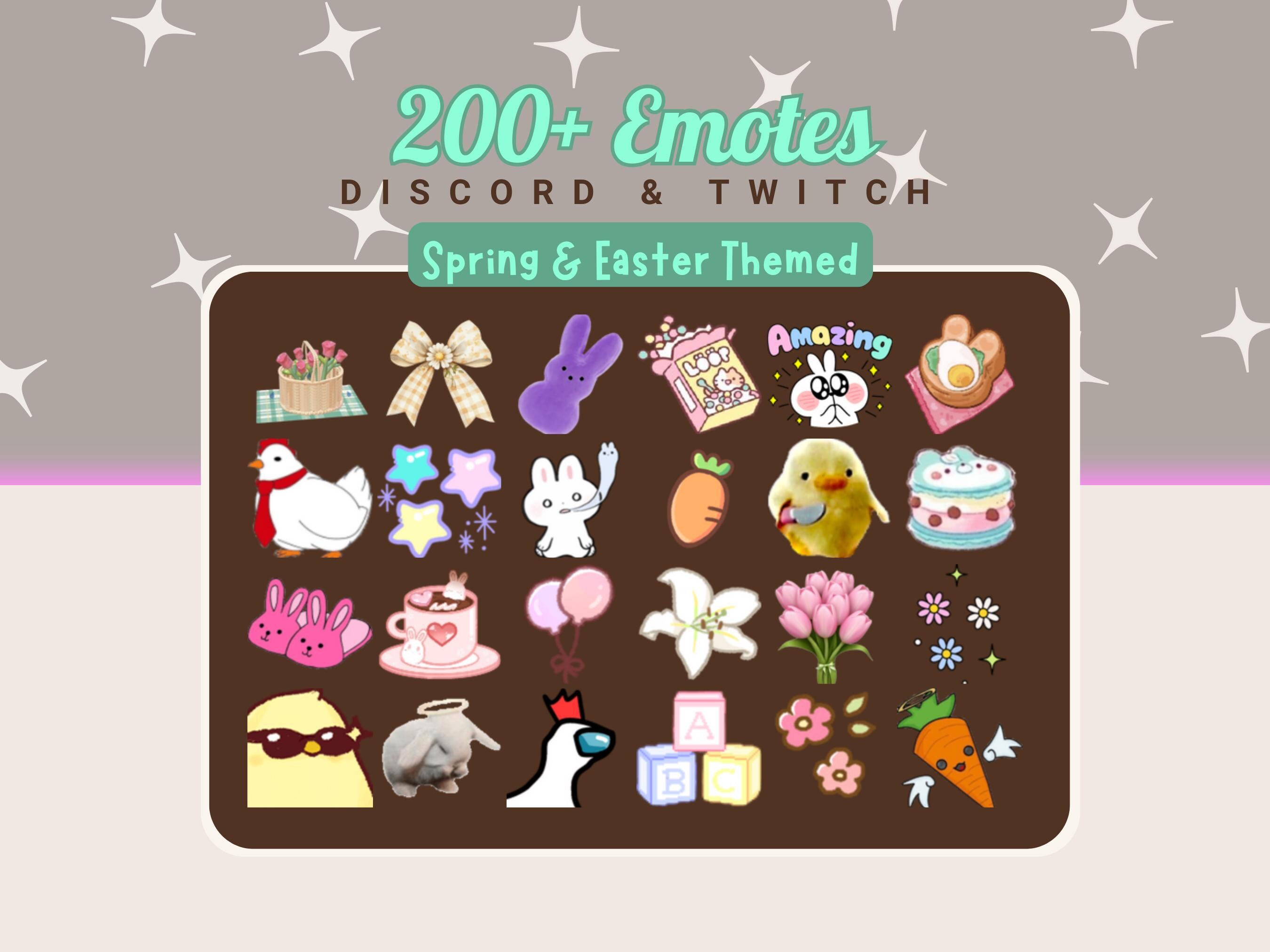 Spring Emotes 200+ Spring and Easter Emotes Pack | for Discord and Twitch | Includes ...