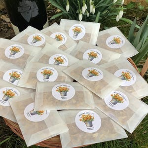 75 sacchetti di glassine petali di calendula coriandoli per matrimonio-biodegradabili petali di calendula coriandoli bianchi al limone, possono aggiungere un tocco di rosa anche fai da te, u fil