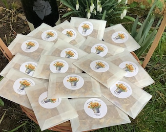 75 glassine bags marigold petals wedding confetti throws-biodegradable lemon white confetti marigold petals,can add touch rose too diy,u fil