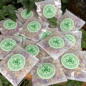50 coriandoli verdi IRLANDESI biodegradabili per matrimonio, petali di fiori secchi - 50 bustine di coriandoli verdi per matrimonio "Luck Of The Irish" fai da te