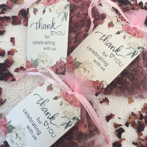 25 coriandoli nuziali biodegradabili rosa o avorio (rosa rossa essiccata, calendula) fai da te, riempi i sacchetti