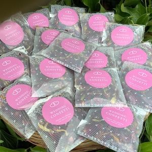 100 sacchetti ROSA CALDO, coriandoli da sposa con rose rosse essiccate, coriandoli biodegradabili di pura rosa rossa fai da te, bustine dimensioni palmo della mano